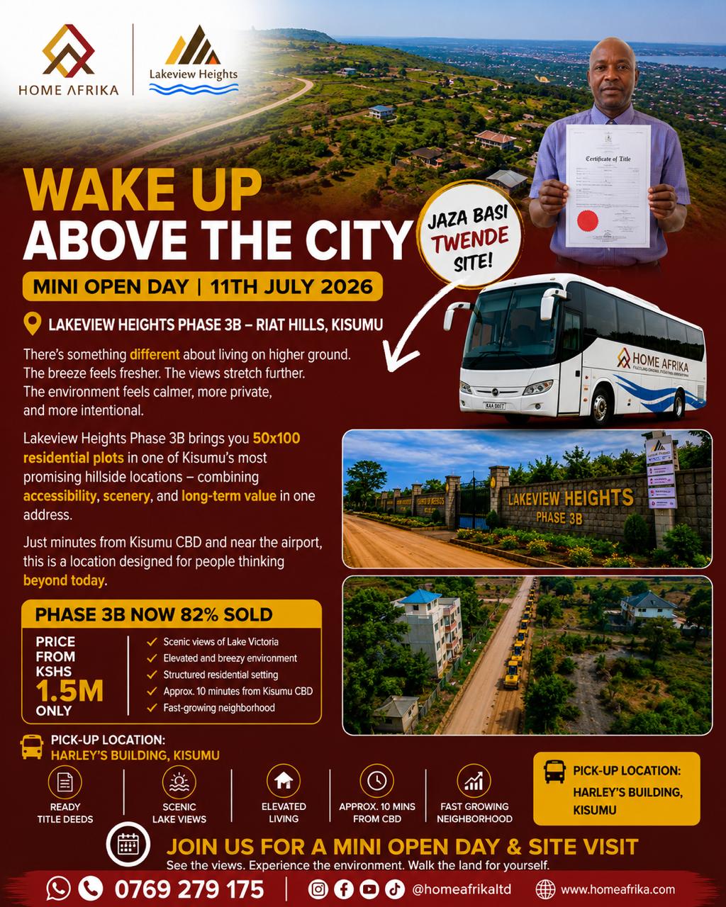 Why Lakeview Heights Phase 3B Is One of the Best Places to Buy Land in Kisumu in 2026